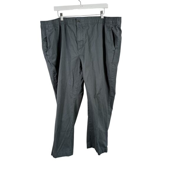 LL Bean Lakewashed Stretched Khakis Shadow Green Mens XXXL 28" Inseam - Picture 1 of 6